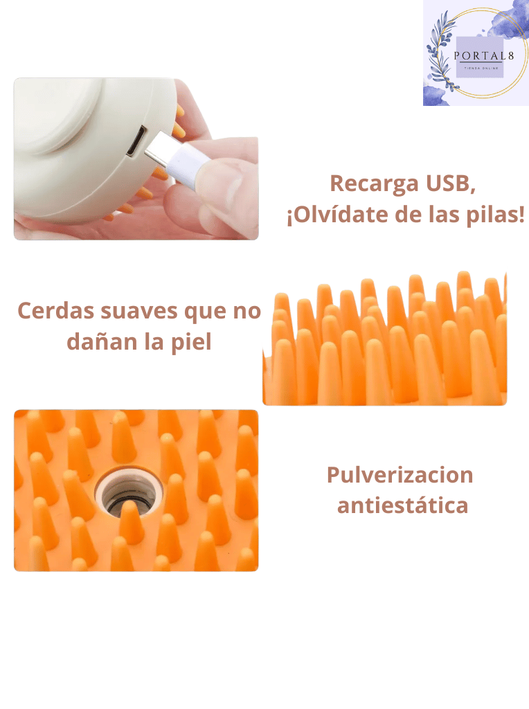 Cepillo vaporizador para Mascotas